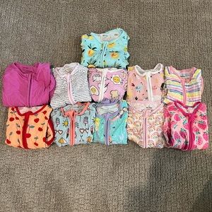 Little sleepies pajamas, variety, 6-12 months